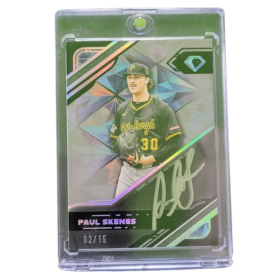 2025 Topps Diamond Icons Black Polychromatink Paul Skenes #BPA-PS /15 Pittsburgh Pirates MLB Autographed Baseball Trading Card