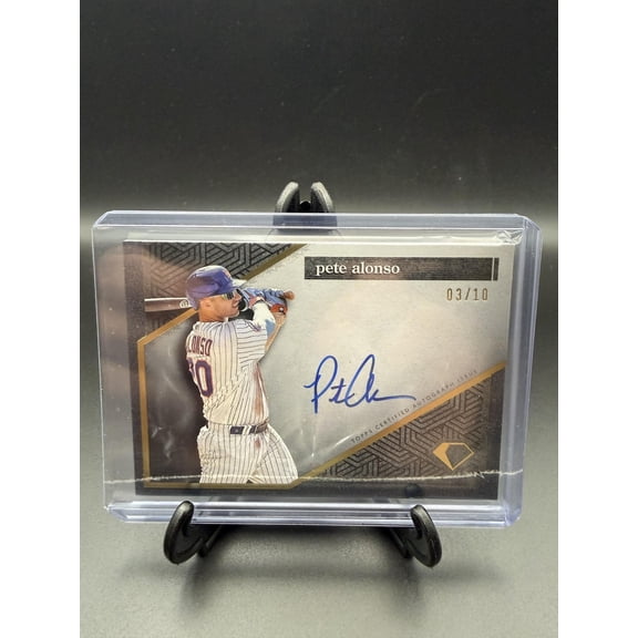 2025 Topps Diamond Icons Pete Alonso Base Autographs Black AC-PA SN AU New York Mets Baseball Card New York Mets MLB Autographed BASEBALL Trading Card
