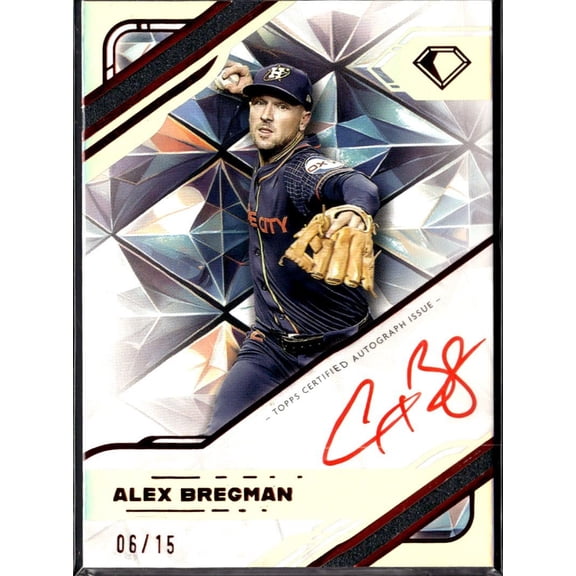 2025 Topps Diamond Icons White Polychromatink Autograph Alex Bregman #WPA-ABR /15 Houston Astros MLB Autographed Baseball Trading Card