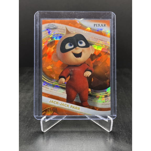 2025 Topps Disney Chrome Jack-Jack Parr Sapphire Parallel Trading Card #153 Cut Auto Serial Numbered