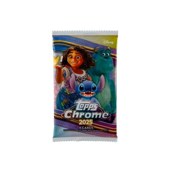 2025 Topps Disney Chrome Trading Cards Blaster Value Pack (4 Cards)
