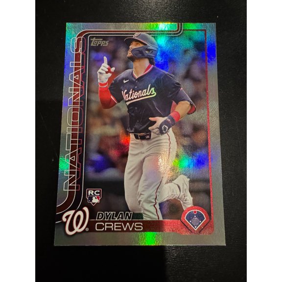 2025 Topps Dylan Crews #74 Rainbow Foil Rookie Tampa Bay Rays Baseball Card