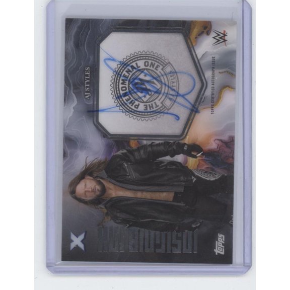 2025 Topps Exalted WWE Insignia Ink AJ Styles #INI-AJS SmackDown WWE Autographed Wrestling Trading Card