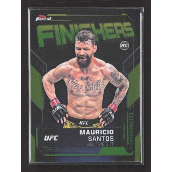 2025 Topps Finest Finishers Finishers Mauricio Santos FN-25 RC MMA UFC Trading Card Excellent