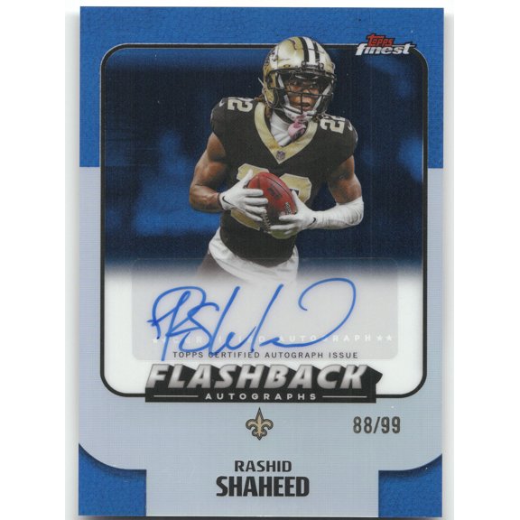 2025 Topps Finest Flashback Autographs Rashid Shaheed #FBA-RS Blue /99