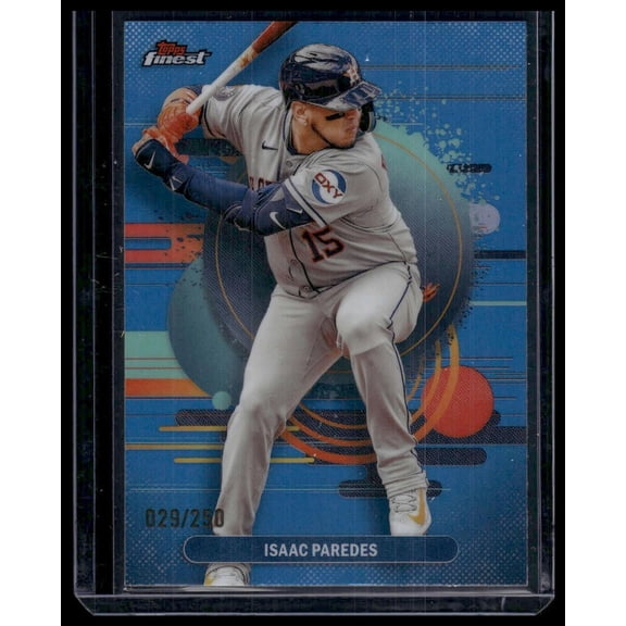 2025 Topps Finest Blue #182 029/250 Isaac Paredes Houston Astros Baseball Card