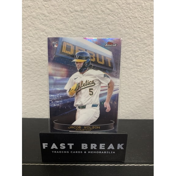 2025 Topps Finest Debut Hologram D-19 Jacob Wilson RC Rookie Parallel Variety Baseball Card