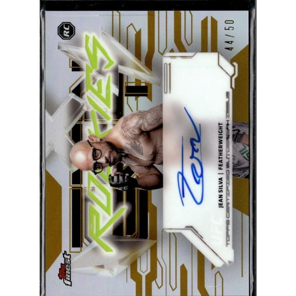 2025 Topps Finest UFC Finest Rookies Jean Silva Auto RC Gold Refractor 44/50 #FRA-JS