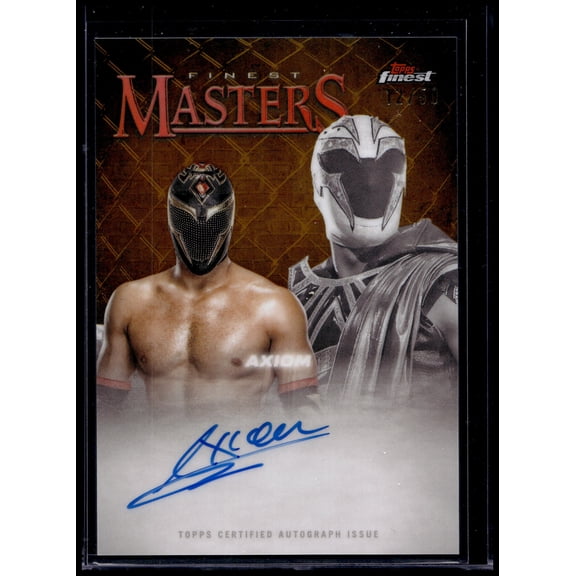 2025 Topps Finest WWE Finest Masters Axiom NXT Auto #FM-AXM Wrestling Card