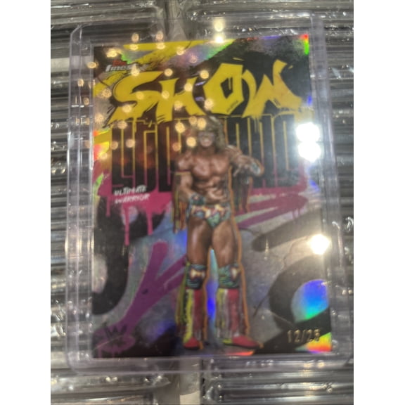 2025 Topps Finest WWE Ultimate Warrior Black Refractor Parallel/Variety Insert