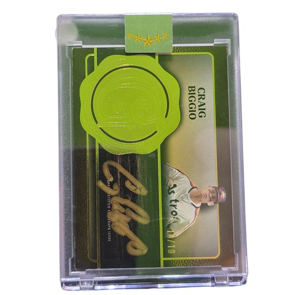 2025 Topps Five Star Golden Graphs Craig Biggio #GG-CB Green /10 Houston Astros MLB Autographed Baseball Trading Card