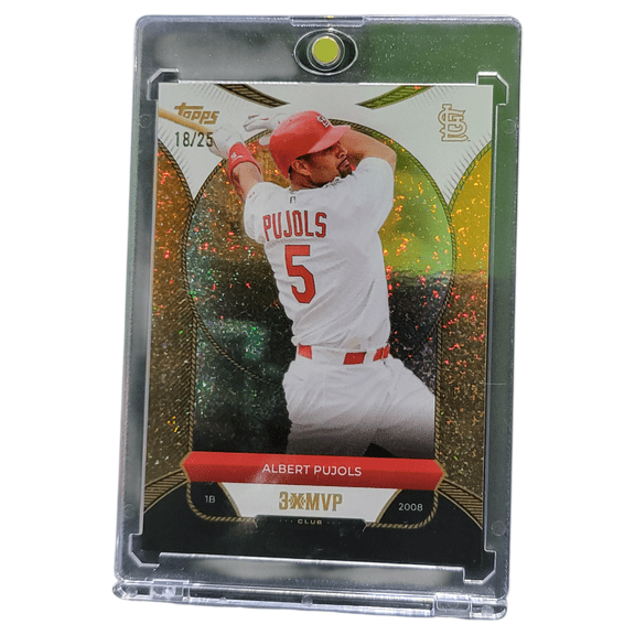 2025 Topps Gilded Collection Albert Pujols #14 Gold Etch Refractor /25 St. Louis Cardinals MLB Baseball Trading Card