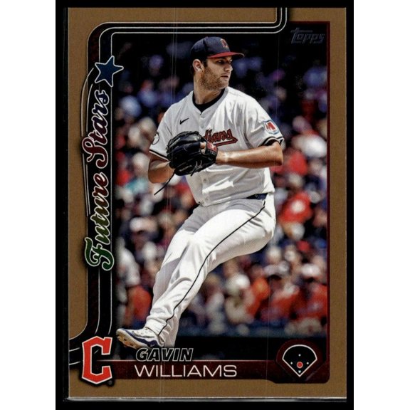 2025 Topps Gold SN #554 Gavin Williams Near Mint Baseball Card Cleveland Guardians Cleveland Guardians MLB BASEBALL Trading Card