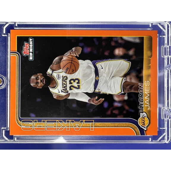 2025 Topps Hobby Rip Night LeBron James Orange SP Los Angeles Lakers