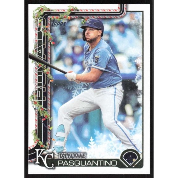 2025 Topps Holiday Baseball Card H198 Vinnie Pasquantino NM-MT Kansas City Royals Kansas City Royals MLB Baseball Trading Card