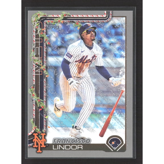 2025 Topps Holiday Francisco Lindor #H171 New York Mets MLB Baseball Trading Card