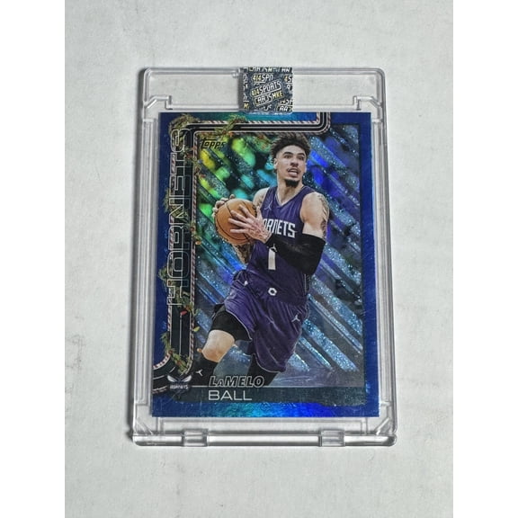 2025 Topps Holiday LaMelo Ball #H53 Blue Glitter Short Print Nicely Centered Mint Parallel/Variety Base Set Insert Low P