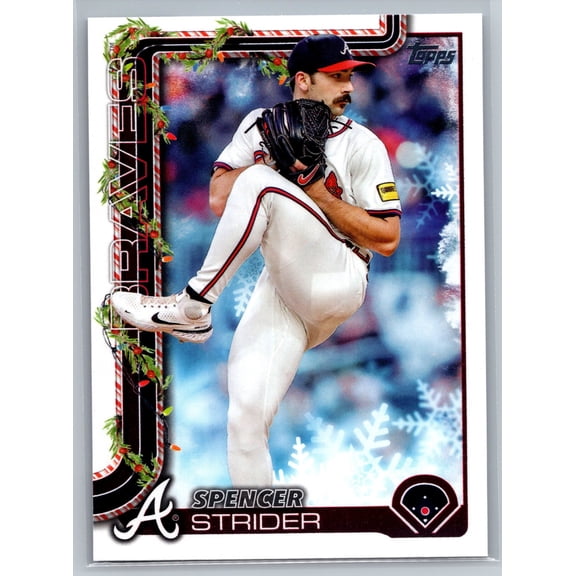 2025 Topps Holiday Spencer Strider #H75 Atlanta Braves Baseball Card