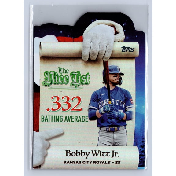 2025 Topps Holiday The Nice List Bobby Witt Jr. #MNL-4