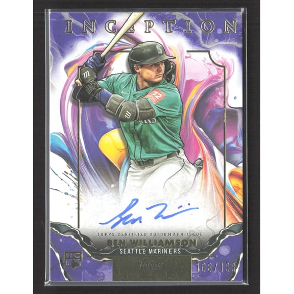 2025 Topps Inception Ben Williamson #RESA-BW /199 RC Seattle Mariners MLB Autographed Baseball Trading Card