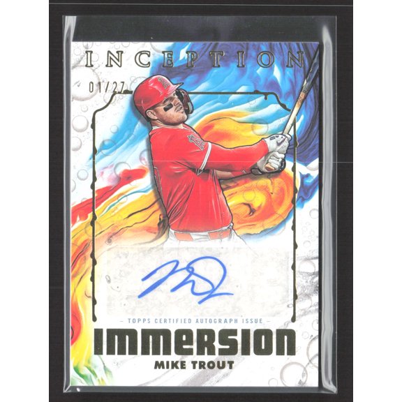 2025 Topps Inception Immersion Autograph Mike Trout IIA-MT /27 Baseball Card Los Angeles Angels MLB Autographed Baseball Trading Card