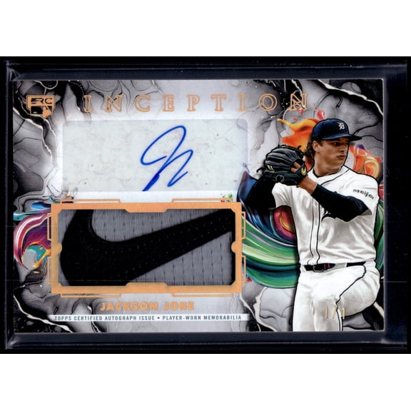 2025 Topps Inception Jackson Jobe Autograph Patch RC Player-Worn Card Detroit Tigers MLB #IAPC-JJ Detroit Tigers MLB Autographed Baseball Card