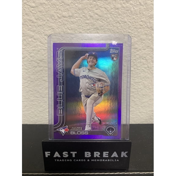 2025 Topps Jake Bloss #63 Purple Foil Rookie Serial Numbered Toronto Blue Jays Baseball Card