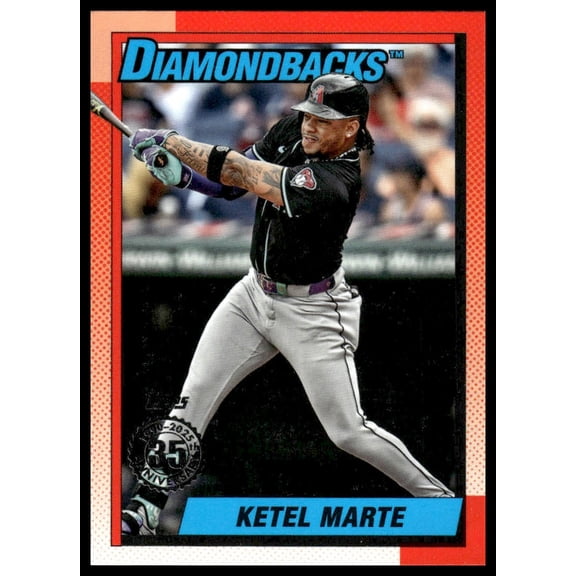 2025 Topps 90B2-23 Red Border Ketel Marte Arizona Diamondbacks Baseball Card