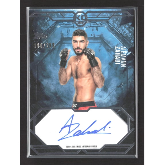 2025 Topps Knockout UFC Aiemann Zahabi #KA-AZ Blue /299