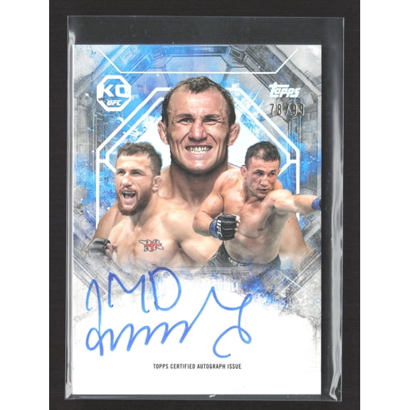 2025 Topps Knockout UFC Collage-A-Graphs Merab Dvalishvili #CG-MD Blue /99