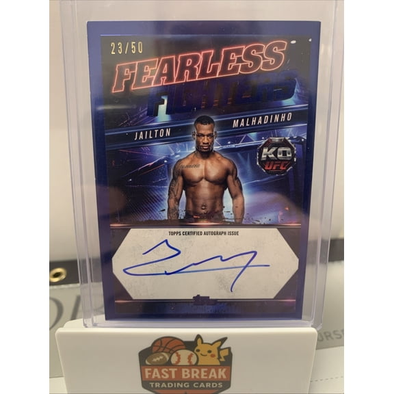 2025 Topps Knockout UFC Jailton Malhadinho Auto /50