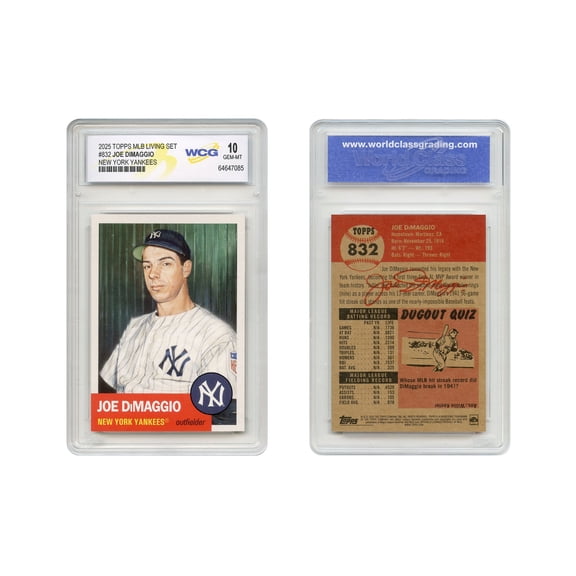 2025 Topps MLB Living Set Card #832 JOE DIMAGGIO New York Yankees - Gem Mint 10