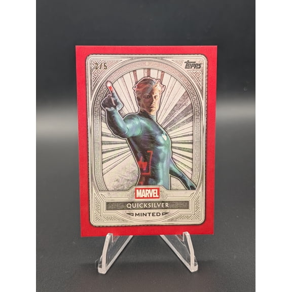 2025 Topps Marvel Mint Quicksilver Red Foil /5 Trading Card #52 Marvel