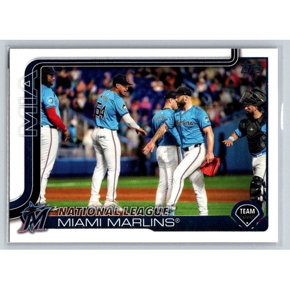 2025 Topps Miami Marlins #340 Baseball Card Near Mint Or Better