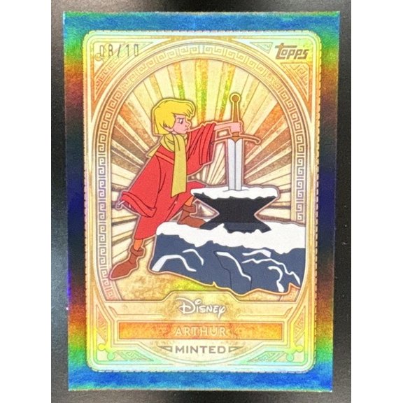 2025 Topps Mint Disney Arthur Gold Black Foil /10 #98 The Sword in the Stone