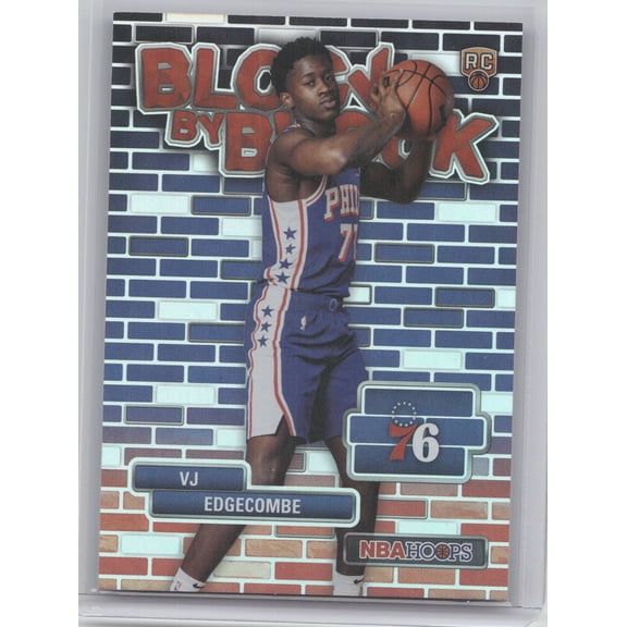 2025 Topps NBA Hoops Block By Block BYB-3 RC VJ Edgecombe Philadelphia 76ers Basketball Card Philadelphia 76ers NBA Basketball Trading Card