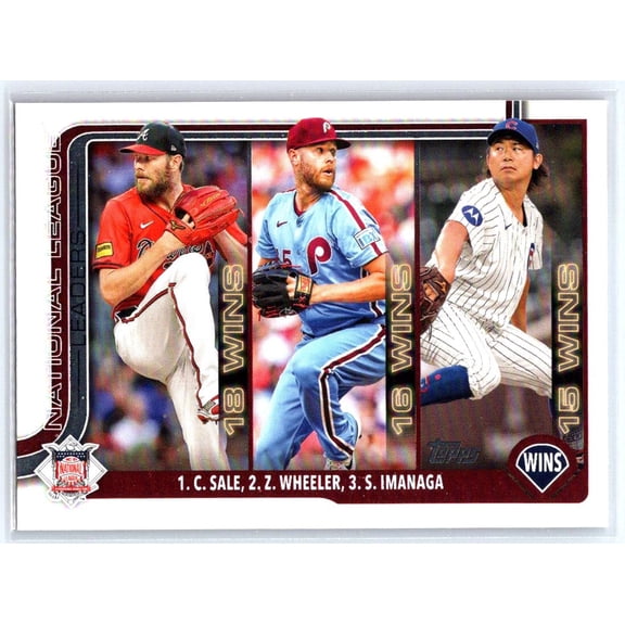 2025 Topps NL Leaders Wins (Chris Sale / Zack Wheeler / Shota Imanaga) #234