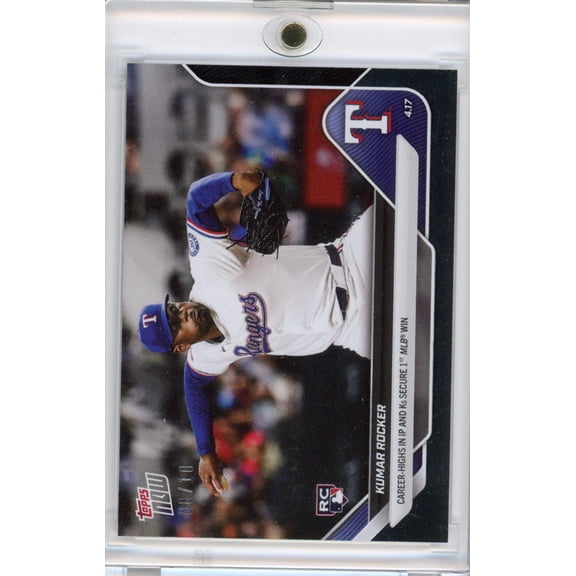 2025 Topps Now Kumar Rocker #78 Black /10 Secures 1st MLB Win Rookie RC Baseball Card