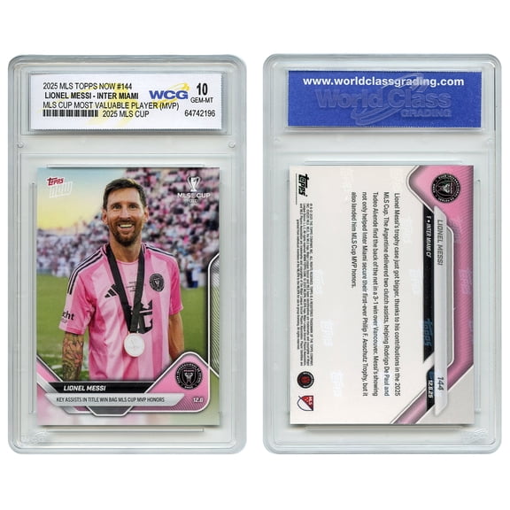 2025 Topps Now MLS Card #144 Lionel Messi MLS Cup Most Valuable Player MVP Card - GM 10