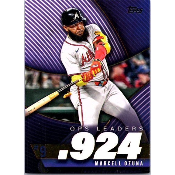2025 Topps OPS-9 Marcell Ozuna Atlanta Braves Baseball Card Atlanta Braves MLB Baseball Trading Card