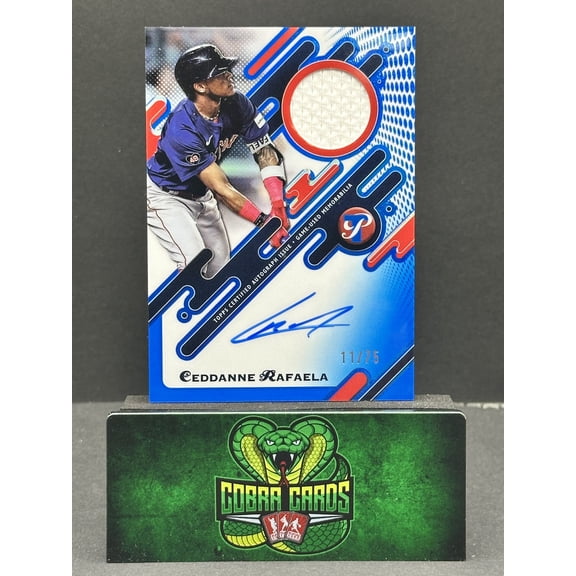 2025 Topps Pristine Ceddanne Rafaela Autograph Relic Game-Used Memorabilia #PPAR-CR /75 Baseball Card