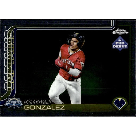 2025 Topps Pro Debut Chrome #PDC-117 Esteban Gonzalez RC Rookie Lake County Captains MiLB Baseball Base Trading Card