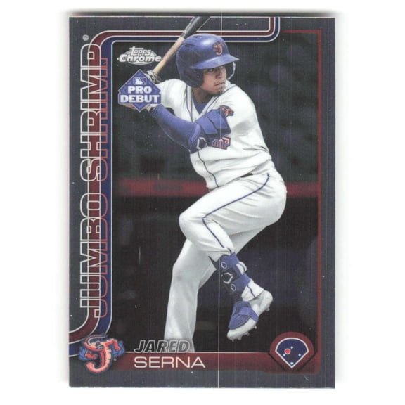 2025 Topps Pro Debut Chrome #PDC-121 Jared Serna RC Rookie Jacksonville Jumbo Shrimp MiLB Baseball Base Trading Card