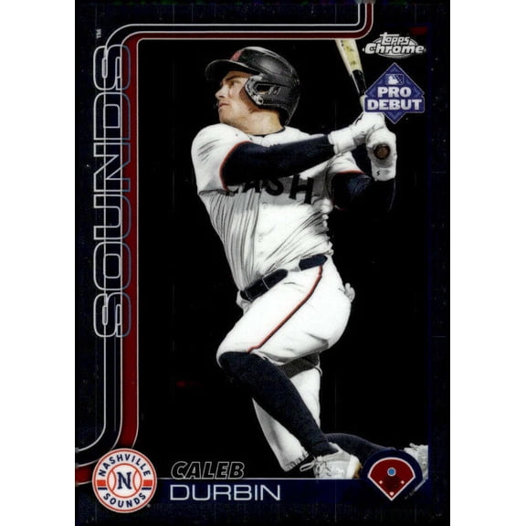 2025 Topps Pro Debut Chrome #PDC-160 Caleb Durbin RC Rookie Nashville Sounds MiLB Baseball Base Trading Card