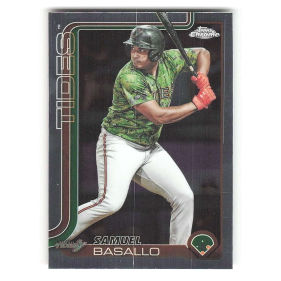 2025 Topps Pro Debut Chrome #PDC-170 Samuel Basallo RC Rookie Norfolk Tides MiLB Baseball Base Trading Card