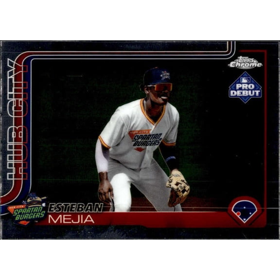 2025 Topps Pro Debut Chrome #PDC-171 Esteban Mejia RC Rookie Hub City Spartanburgers  MiLB Baseball Base Trading Card