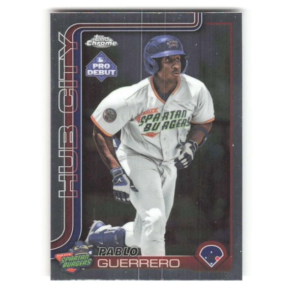 2025 Topps Pro Debut Chrome #PDC-172 Pablo Guerrero RC Rookie Hub City Spartanburgers  MiLB Baseball Base Trading Card