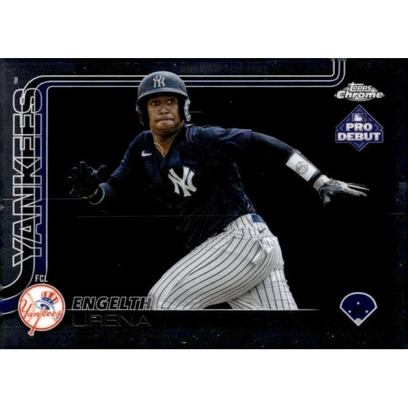 2025 Topps Pro Debut Chrome #PDC-20 Engelth Urena RC Rookie FCL Yankees MiLB Baseball Base Trading Card