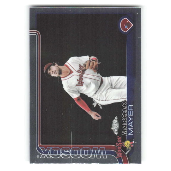 2025 Topps Pro Debut Chrome #PDC-200 Marcelo Mayer RC Rookie Worcester Red Sox MiLB Baseball Base Trading Card