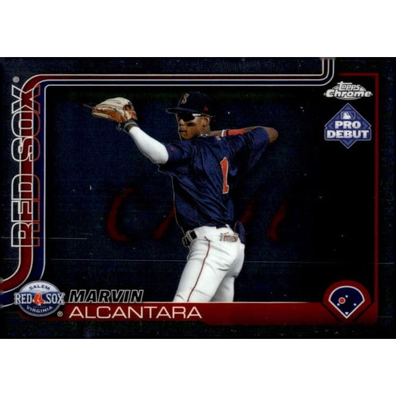 2025 Topps Pro Debut Chrome #PDC-23 Marvin Alcantara RC Rookie Salem Red Sox  MiLB Baseball Base Trading Card
